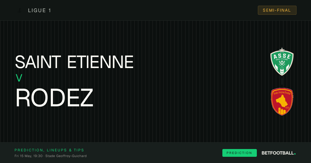 Saint Etienne vs Rodez — Ligue 1 prediction