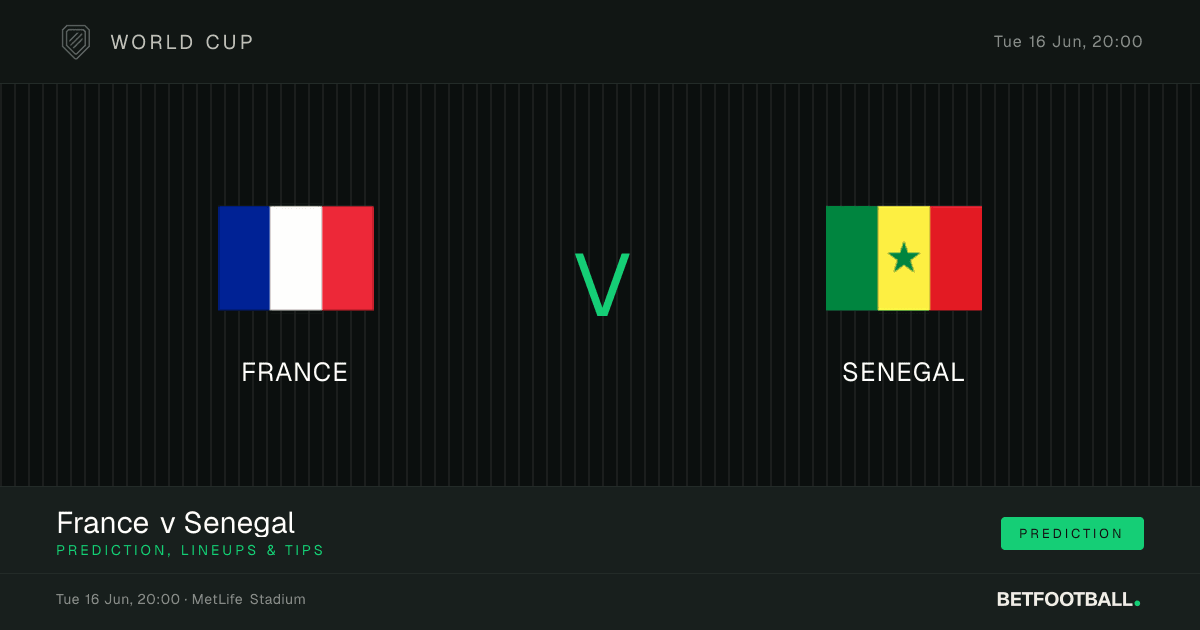 France vs Senegal — World Cup prediction
