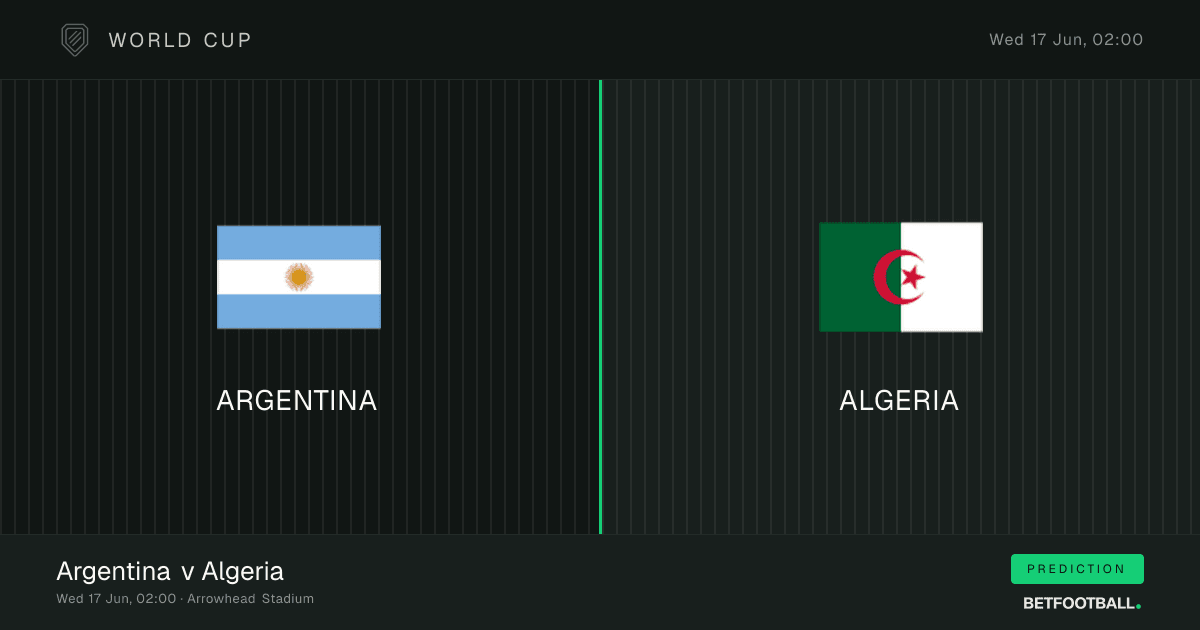 Argentina vs Algeria — World Cup prediction