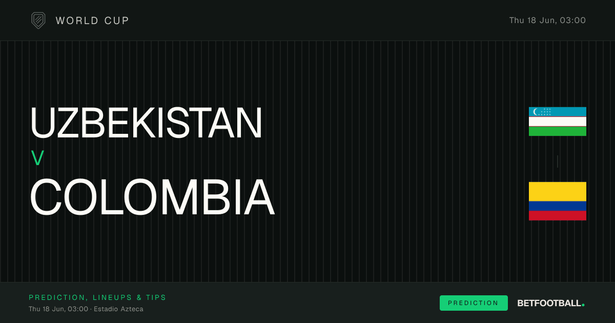 Uzbekistan vs Colombia — World Cup prediction