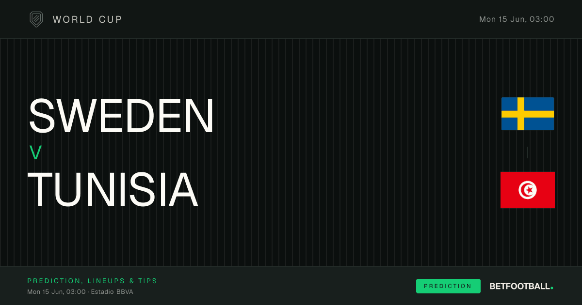 Sweden vs Tunisia — World Cup prediction