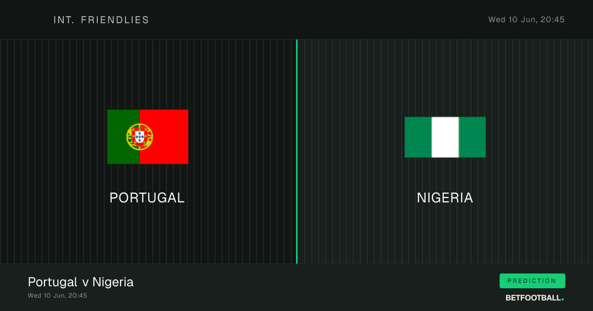 Portugal vs Nigeria — Int. Friendlies prediction