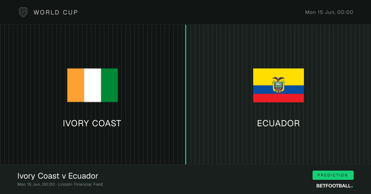 Ivory Coast vs Ecuador — World Cup prediction