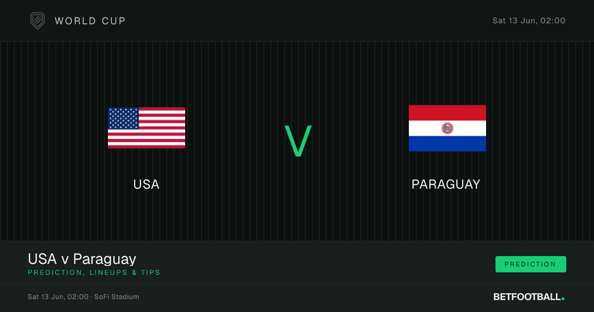 USA vs Paraguay — World Cup prediction