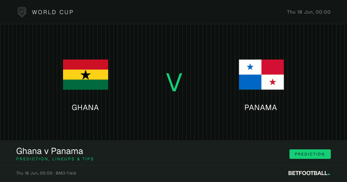 Ghana vs Panama — World Cup prediction