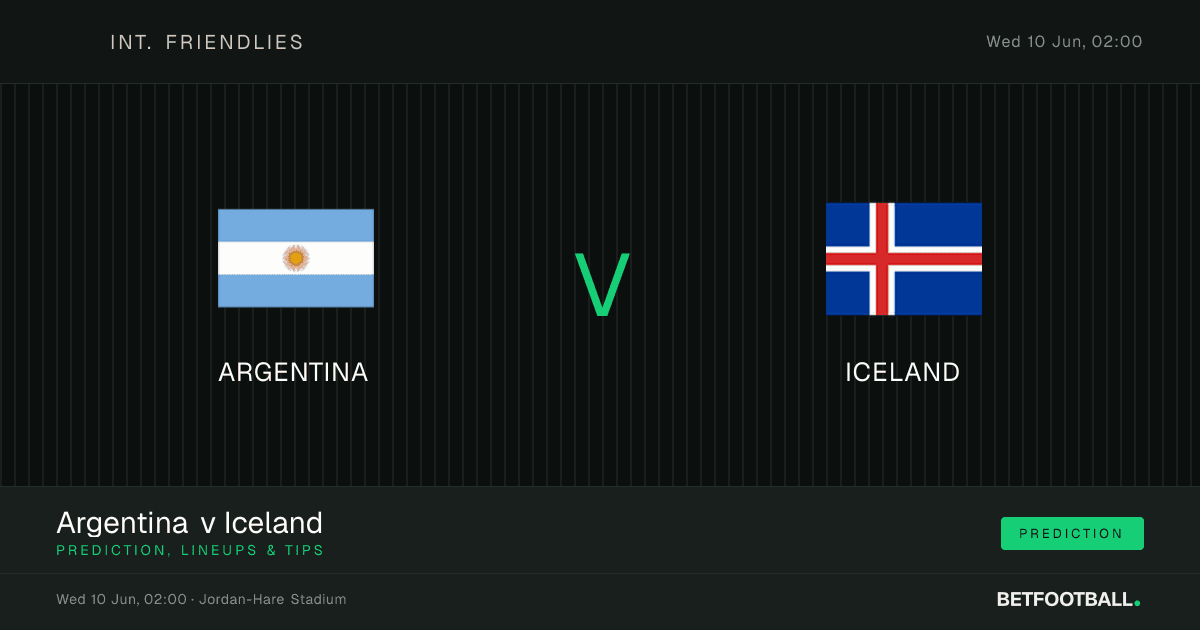 Argentina vs Iceland — Int. Friendlies prediction