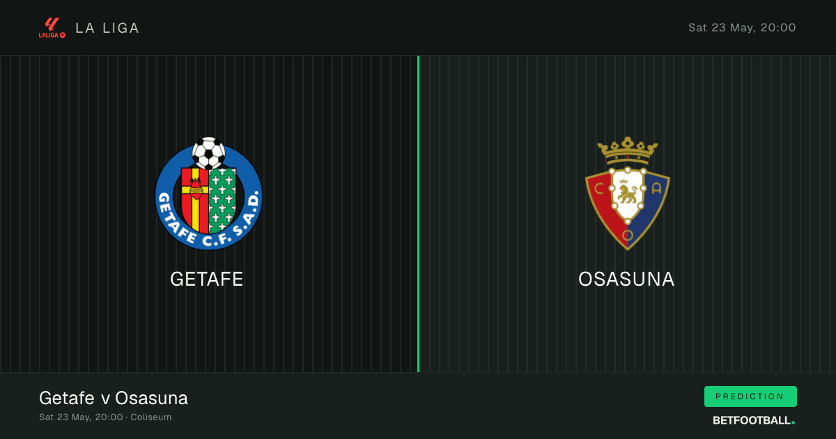 Getafe vs Osasuna — La Liga prediction
