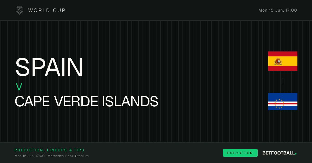 Spain vs Cape Verde Islands — World Cup prediction