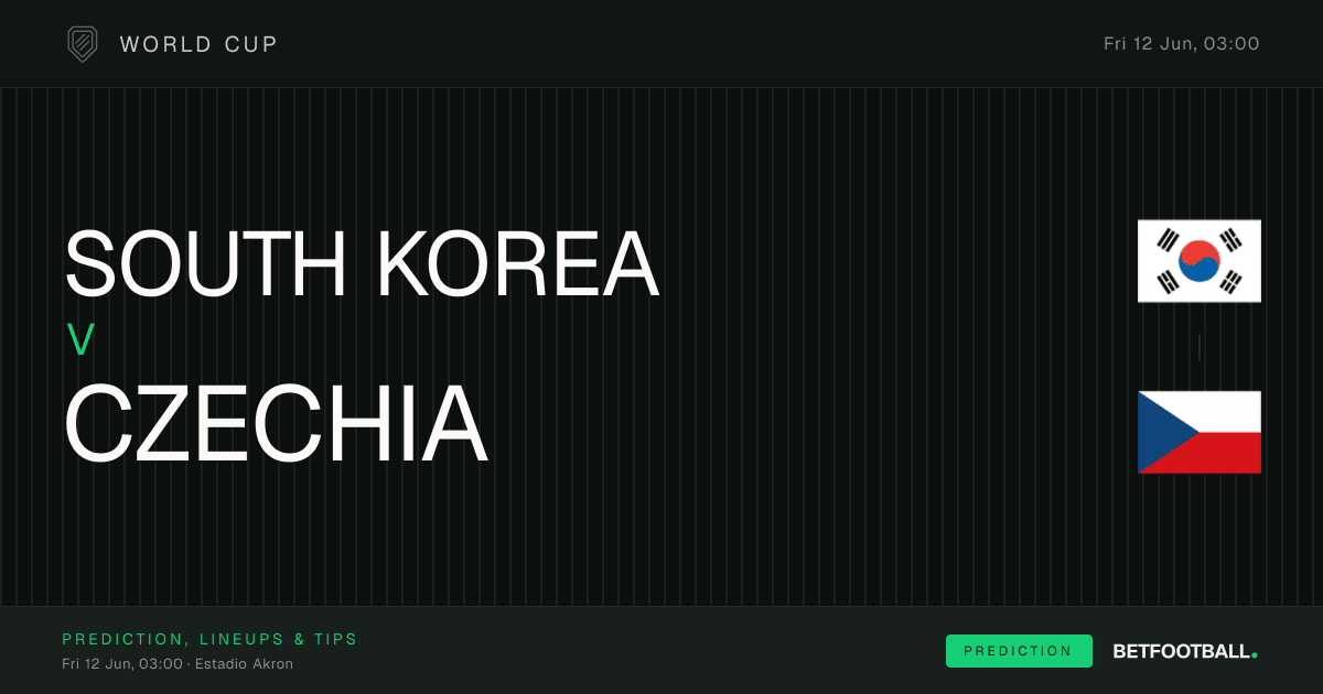 South Korea vs Czechia — World Cup prediction