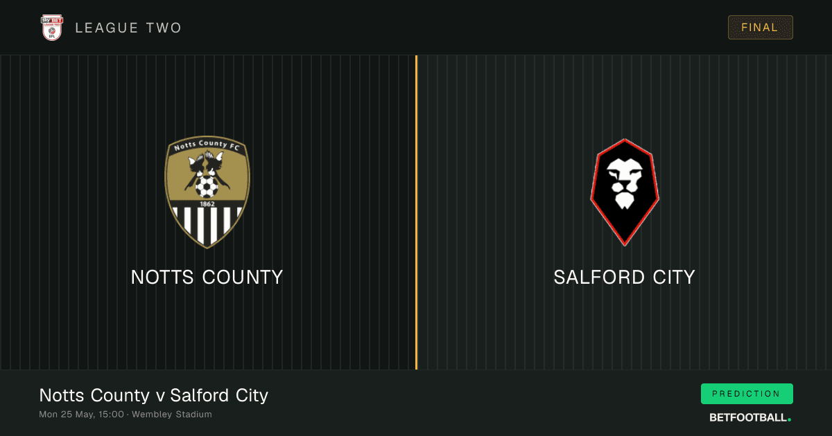 Notts County vs Salford City — League Two prediction