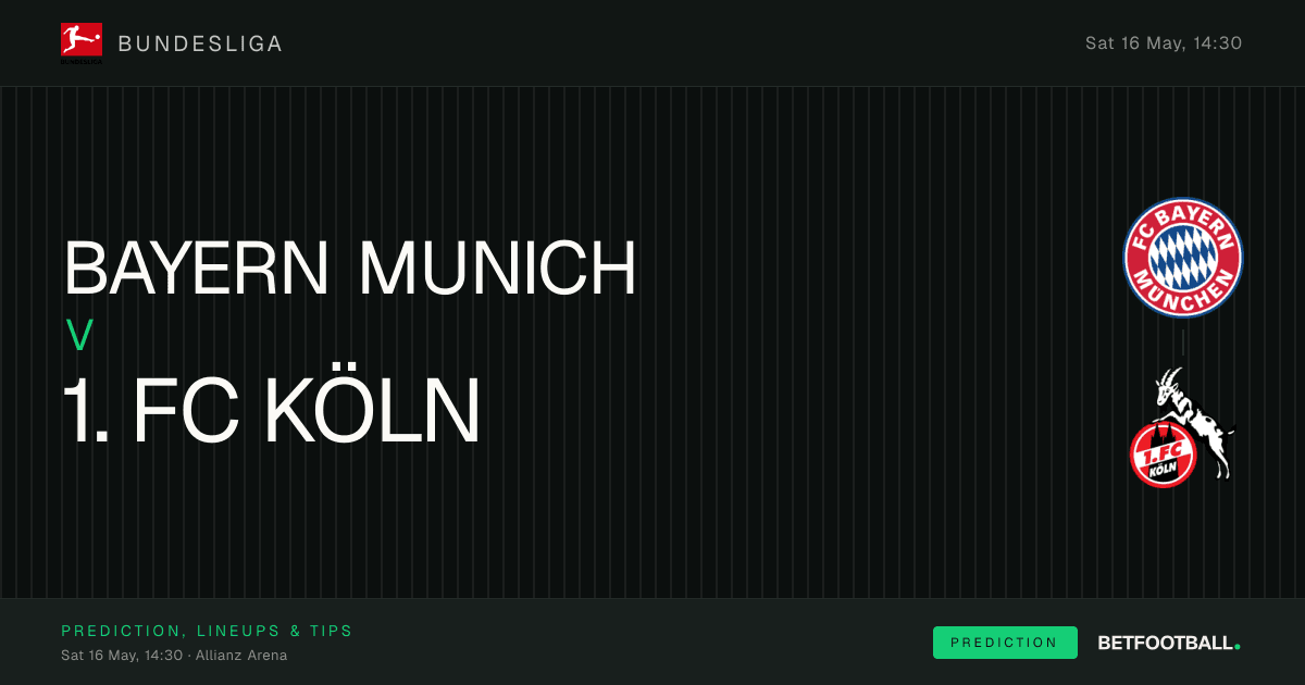 Bayern Munich vs 1. FC Köln — Bundesliga prediction