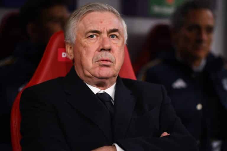 Carlo Ancelotti managing Real Madrid in football