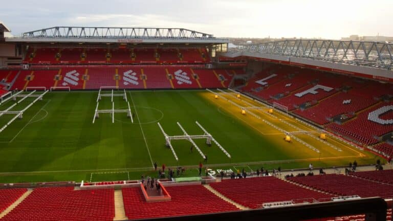 The Anfield stadium home of Liverpool Football Club